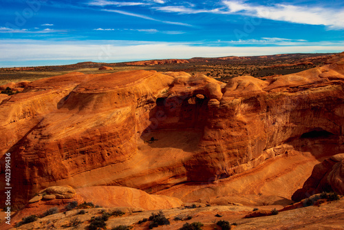 Bowls in the red sand stone