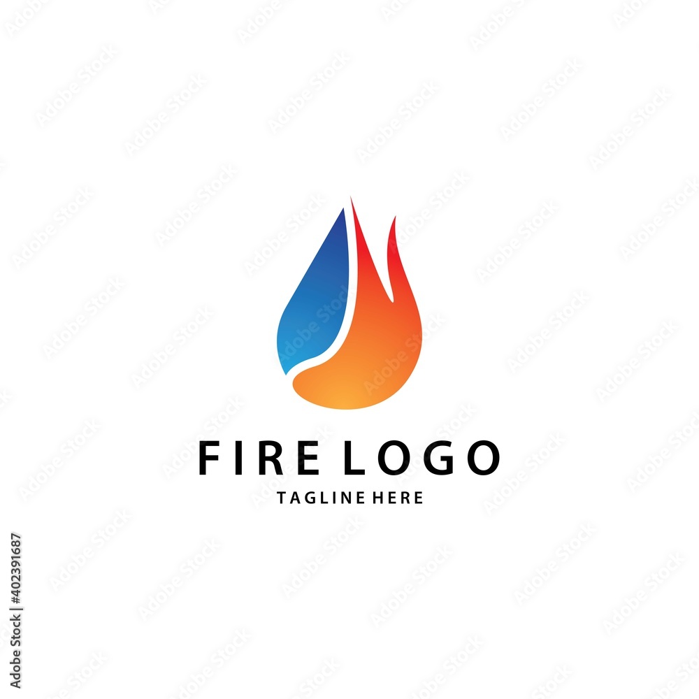 Fototapeta premium Flame logo template vector