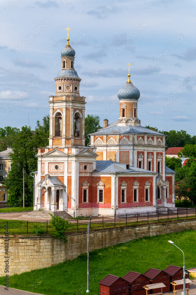 Church of Dormition of Our Lady (Uspenskaya Tserkov') built  in the Moscow baroque style in 1744 in Serphukhov, Russia