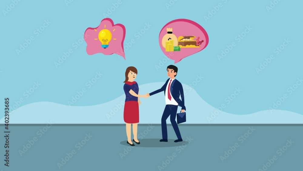 Two business people shake hands for collaboration Two business people shake hands for collaboration