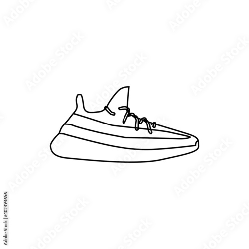 a shoes vector without colour