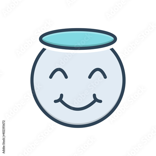 Color illustration icon for innocent
