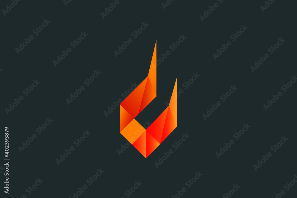Fire abstract colorful logo