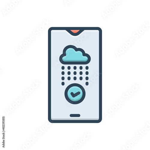 Color illustration icon for ensure