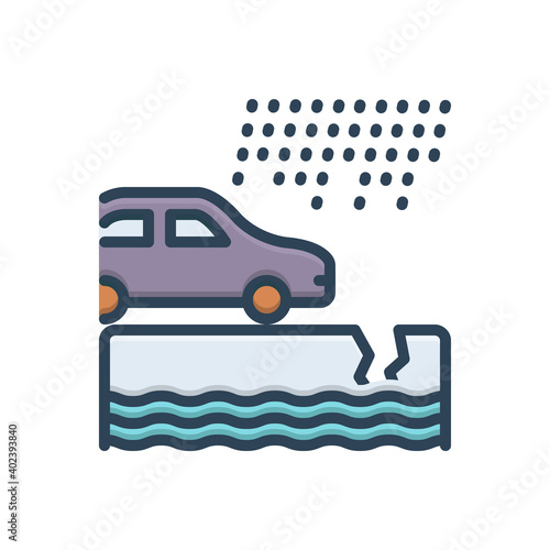 Color illustration icon for instance