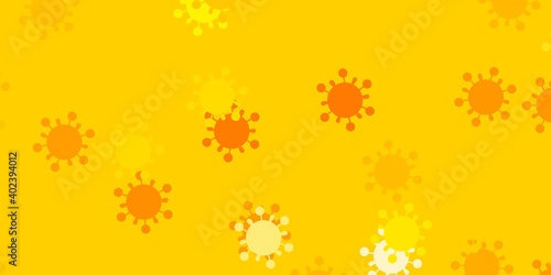 Light orange vector texture with disease symbols.