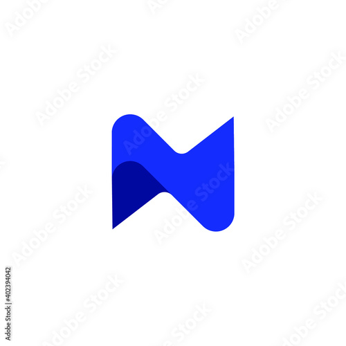 simple letter n logo design 