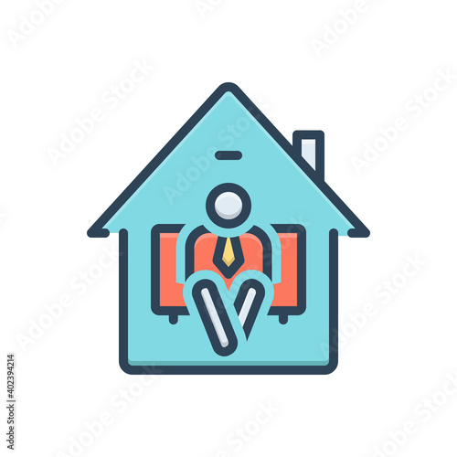 Color illustration icon for settle