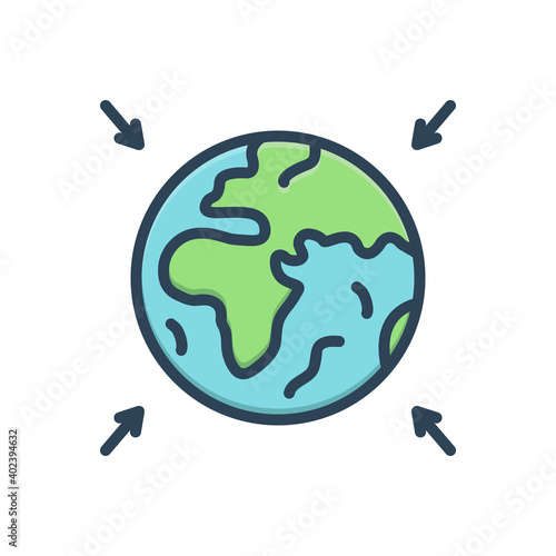 Color illustration icon for entire