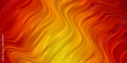 Light Orange vector template with curves.