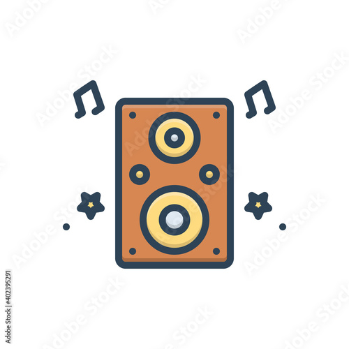 Color illustration icon for entertainment