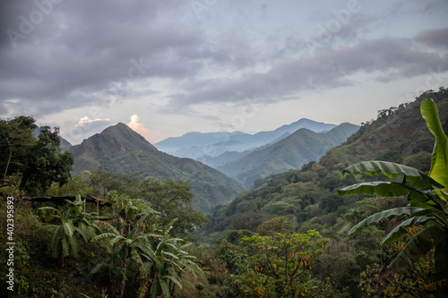 clouds in the mountains