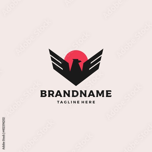 Strong Eagle logo design vector illustration