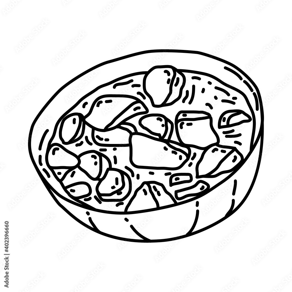 Blanquette de Veau Icon. Doodle Hand Drawn or Outline Icon Style Blanquette de Veau Icon. Doodle Hand Drawn or Outline Icon Style