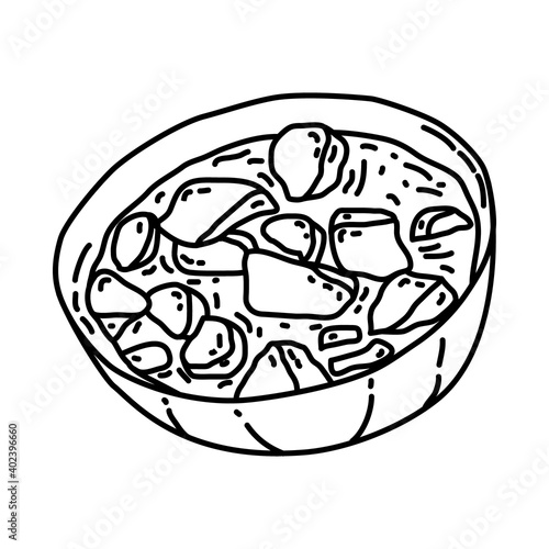 Blanquette de Veau Icon. Doodle Hand Drawn or Outline Icon Style