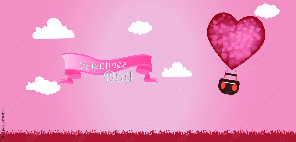 Happy Valentine's Day vector illustration February 14.