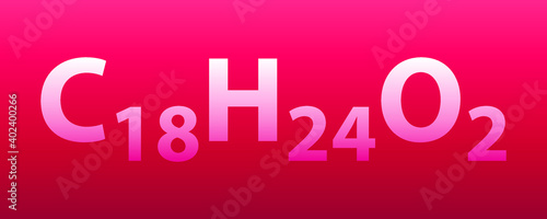 Estrogen formula concept. Vector illustration.