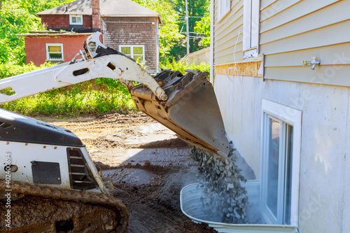 Building materials window well for basement construction moving gravel scoop photo