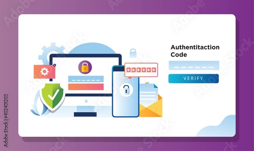 two factor authentication illustration landing page 