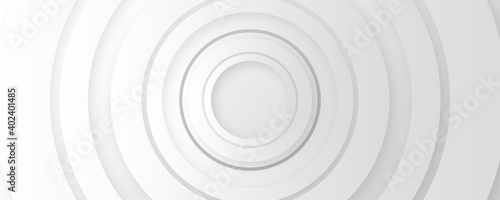 White abstract circle background vector 