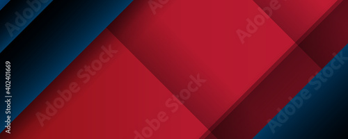 Modern red blue abstract background with stylish line square suit for presentation design. Red white and blue abstract background vector with blank space for text. 