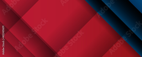 Abstract red and blue background. Modern red blue abstract background with stylish line square suit for presentation design 