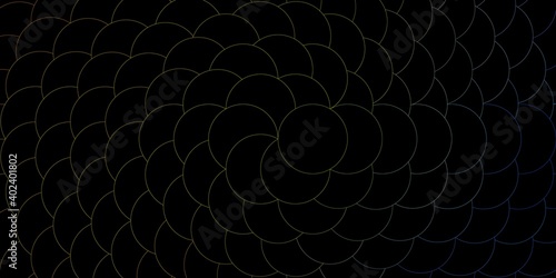 Dark Blue, Yellow vector background with bubbles.