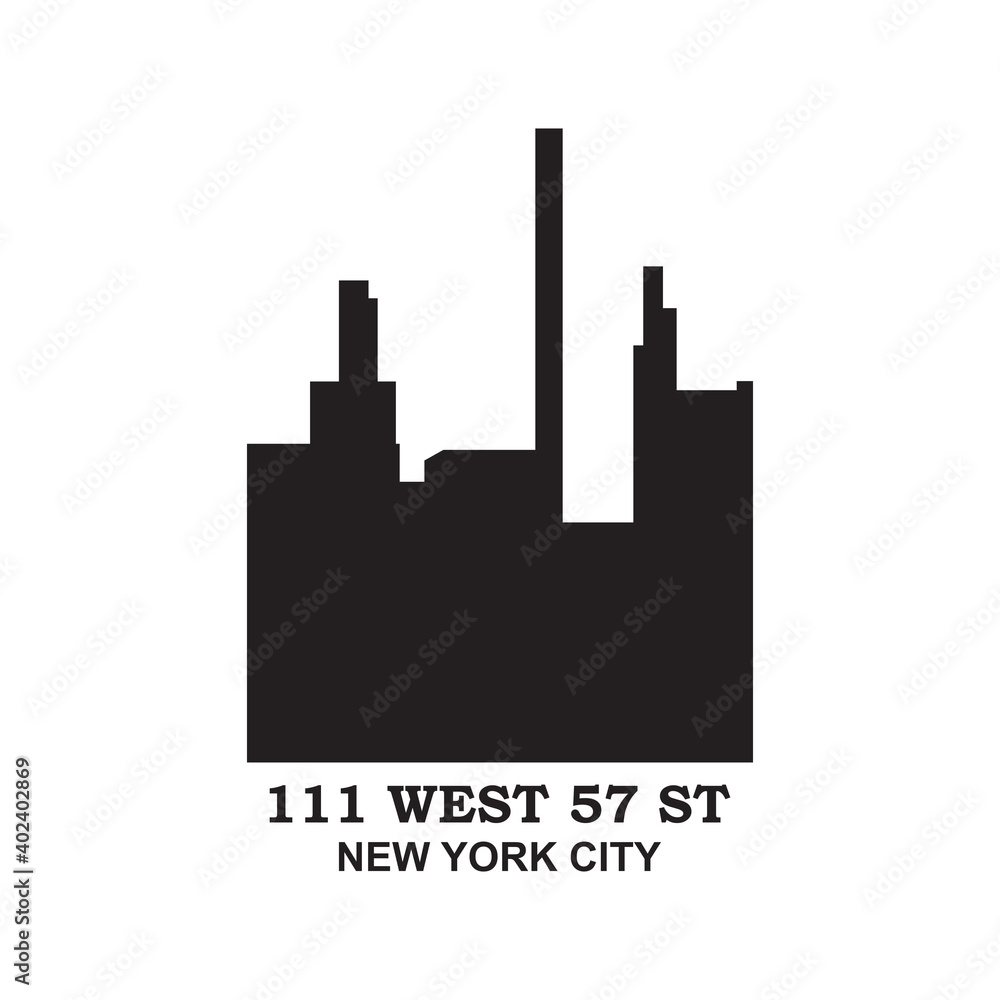 111 West 57th Street Vector , New York Logo
