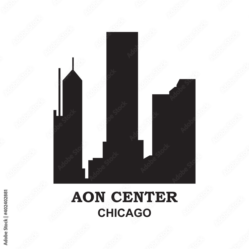 Obraz premium City Scape Vector , Chicago Logo
