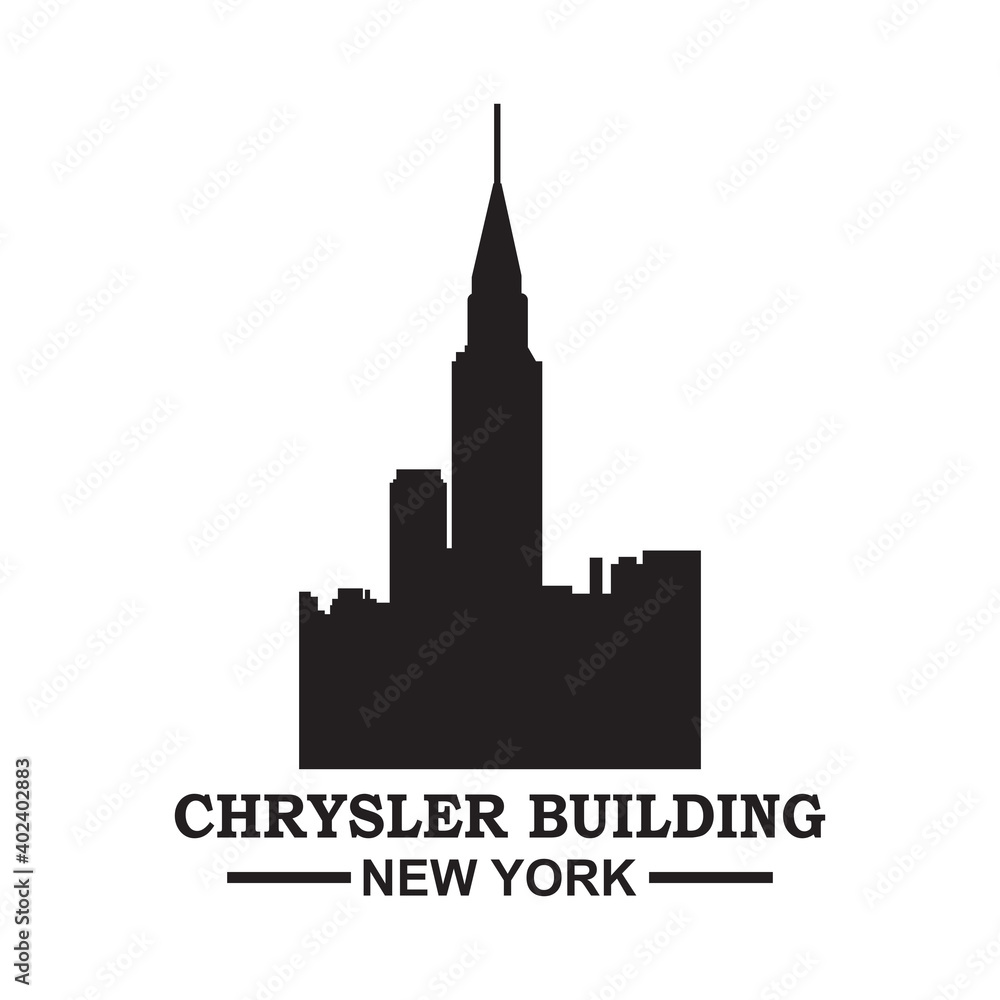 Chrysler Building New York Vector , Skyscraper Logo