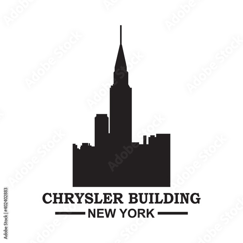 Chrysler Building New York Vector , Skyscraper Logo © Bright_Vector