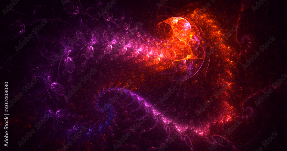 3D rendering abstract multicolor fractal light background 3D rendering abstract multicolor fractal light background