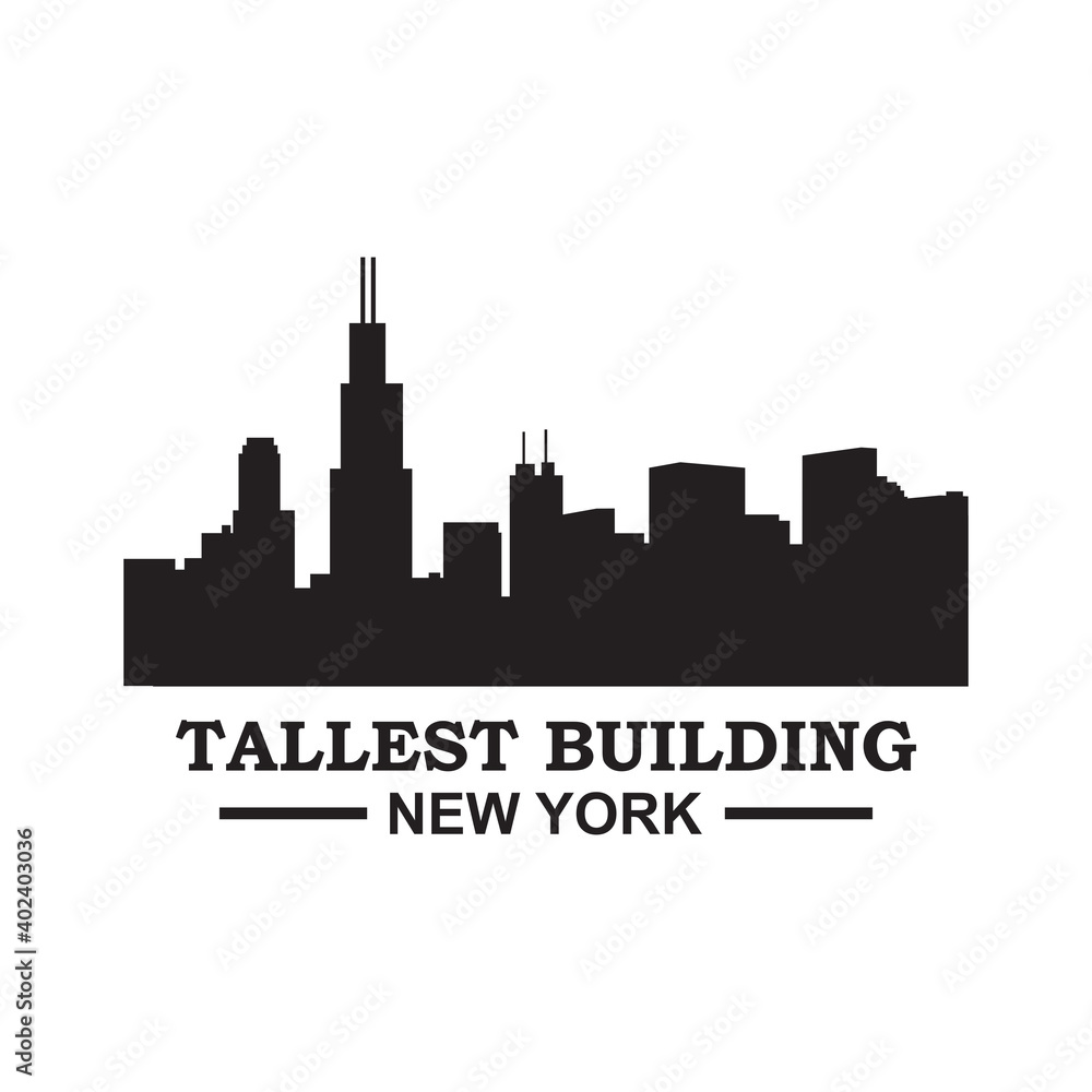 Tallest Building Vector , New York Logo