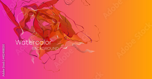 Colorful watercolor background for poster, brochure, card or flyer.