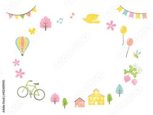 frame of outside in spring