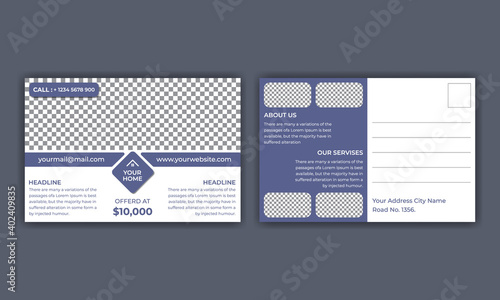 professional real estate postcard design template