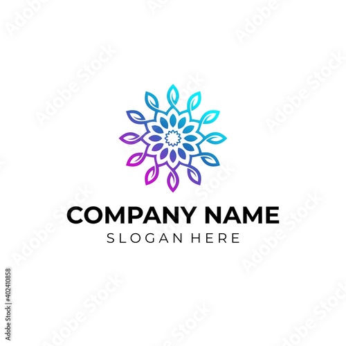 Abstract logo designs concept vector. Mandala 3d icon logo template isolated on white background