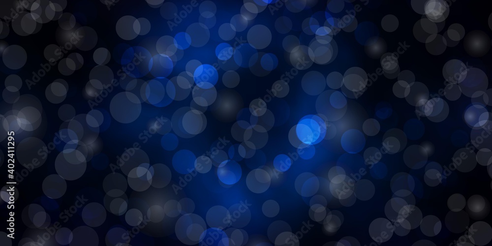 Dark Gray vector background with circles. Dark Gray vector background with circles.