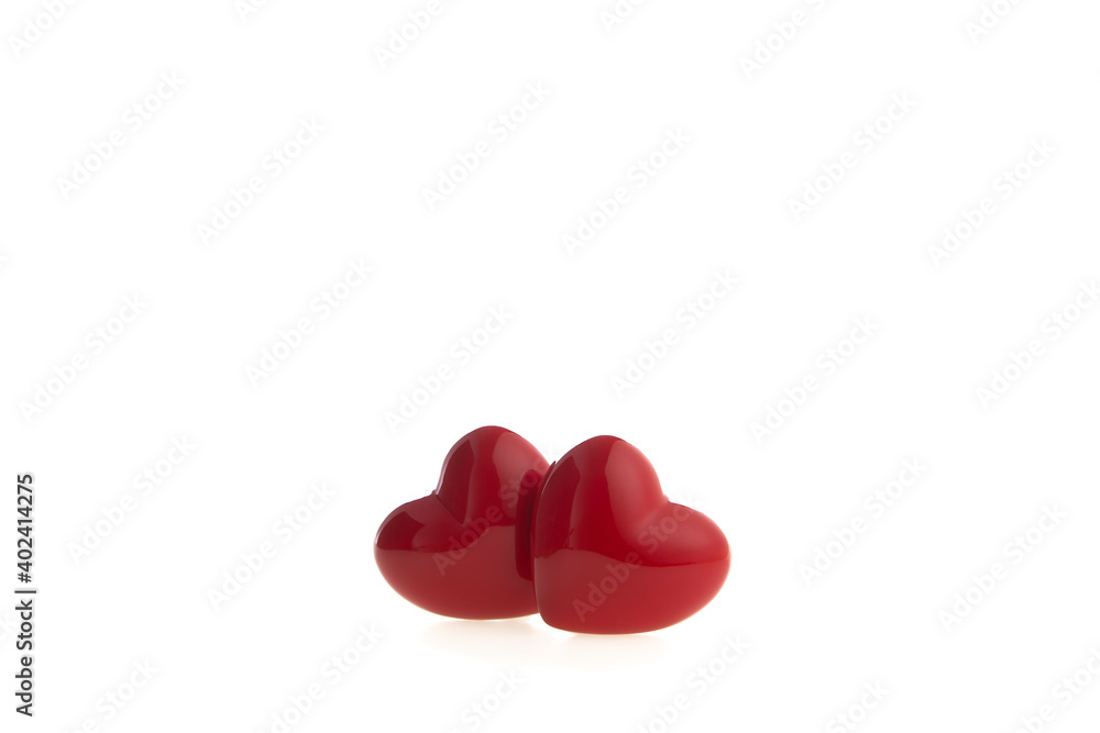 red hearts of love on white red hearts of love on white