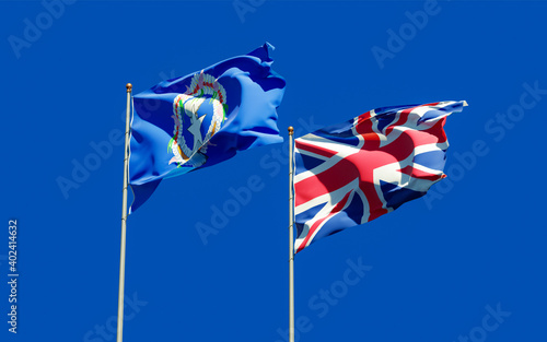 Flags of Northern Mariana Islands and UK British.