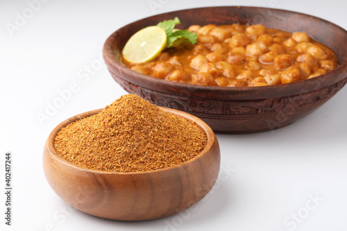 Chana Masala Powder is Ingredients for making Chana Masala a fast food from India, 