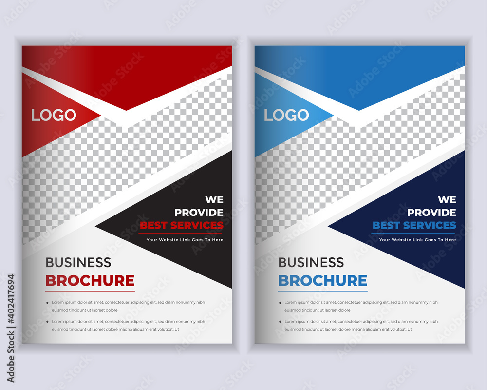 Brochure or flyer layout template. Annual report, book cover design presentation template in A4 size.