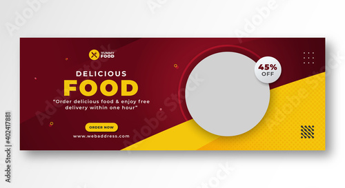 Restaurant food social media facebook cover web banner