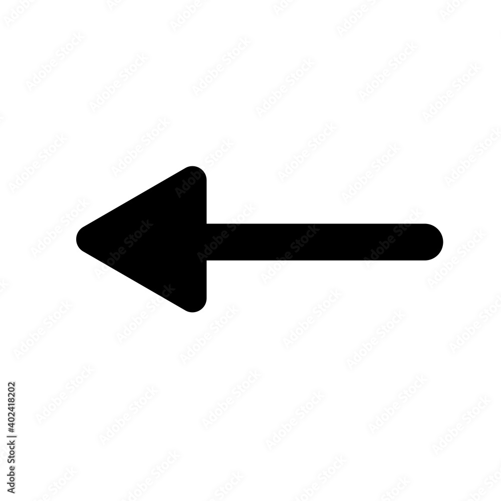 Black left arrow icon picture. Vector picture. Black left arrow icon picture. Vector picture.