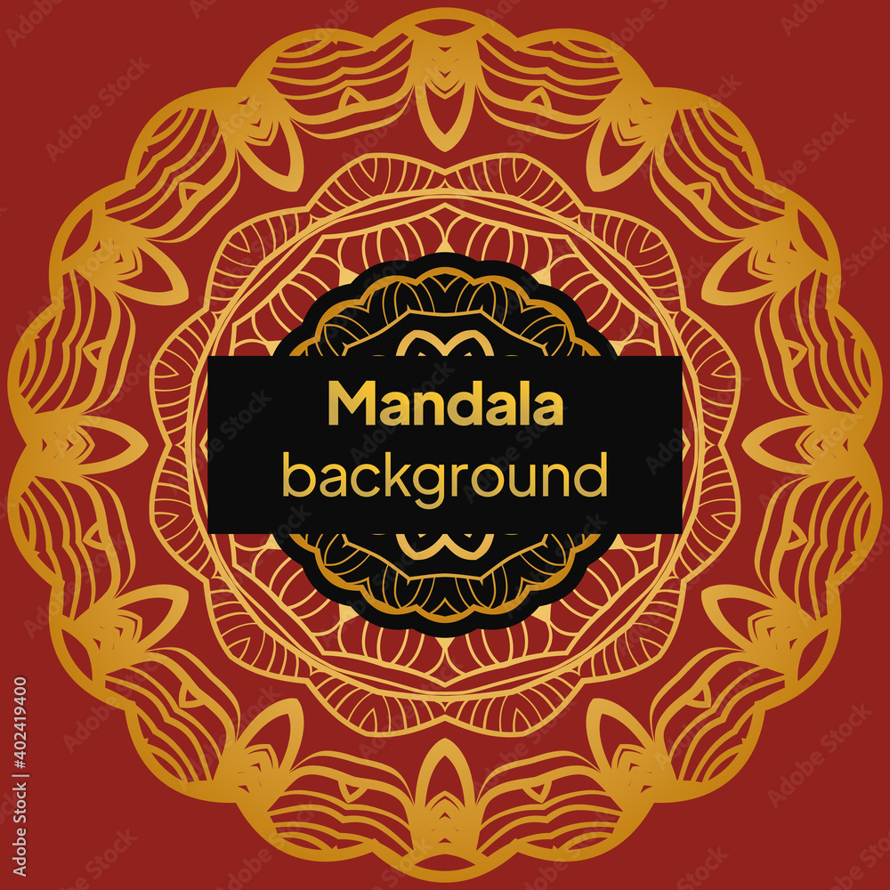 Ethnic Mandala ornament. Templates with mandalas. Vector illustration for congratulation or invitation.