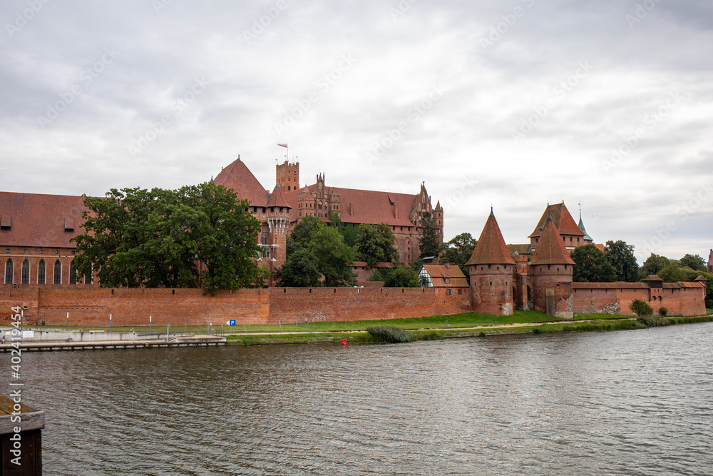 Obraz premium Malbork Castle, formerly Marienburg Castle, the seat of the Grand Master of the Teutonic Knights, Malbork, Poland