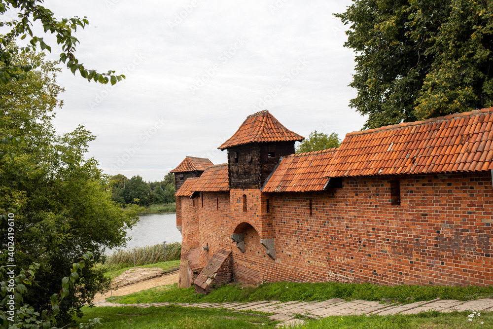 Fototapeta premium Malbork Castle, formerly Marienburg Castle, the seat of the Grand Master of the Teutonic Knights, Malbork, Poland