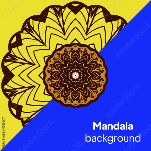 Design Vintage Cards With Floral Mandala Pattern And Ornaments. Vector Illustatration.