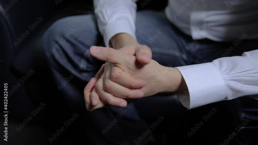 Hands of Man in White Dress Shirt Hands of Man in White Dress Shirt