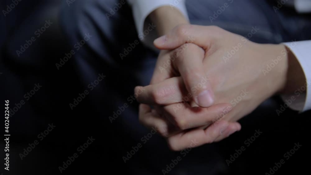 Hands of Man and White Sleeves Hands of Man and White Sleeves